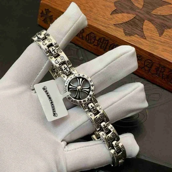 Chrome Hearts Flower Cross Bracelet Size 20cm - Picture 3 of 5